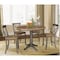 International Concepts Round 36 in Rd Extension Dining table, 4 x-back counterHt stools, Hickory/Coal, 36 W, 48 L, 36.1 in H K45-36RXT-27-S6132-4 - alternate 2